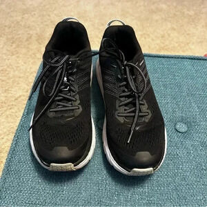 Hoka Clifton 6 Sneakers in black and white